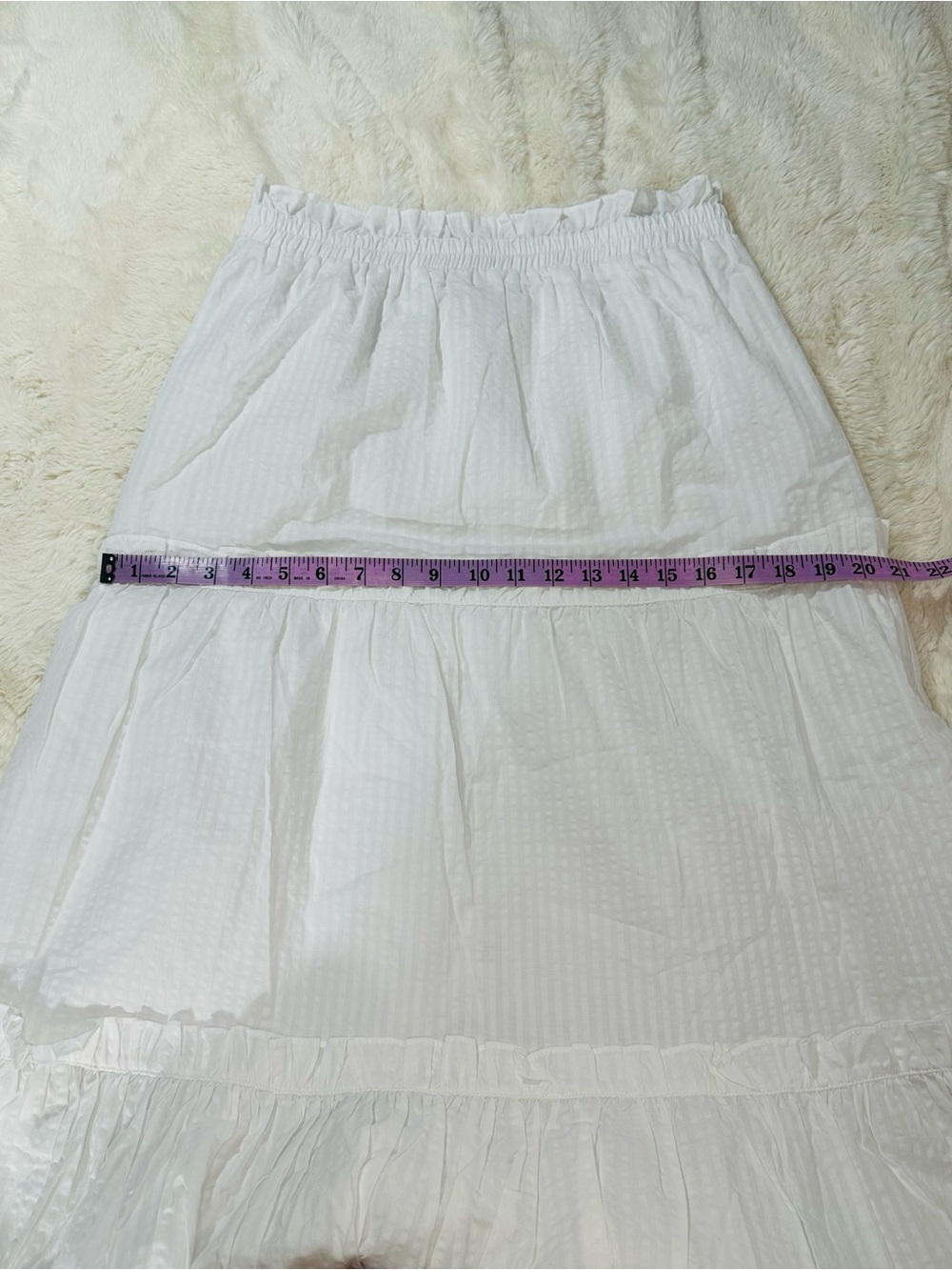 Tuckernuck  Seersucker Prado Maxi Skirt White Small Coastal Resortwear Classic - Picture 4 of 7